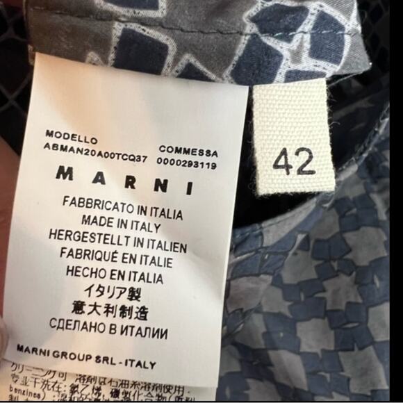 Marni printed poplin sheath dress with pocket Sz 42 - Picture 4 of 7